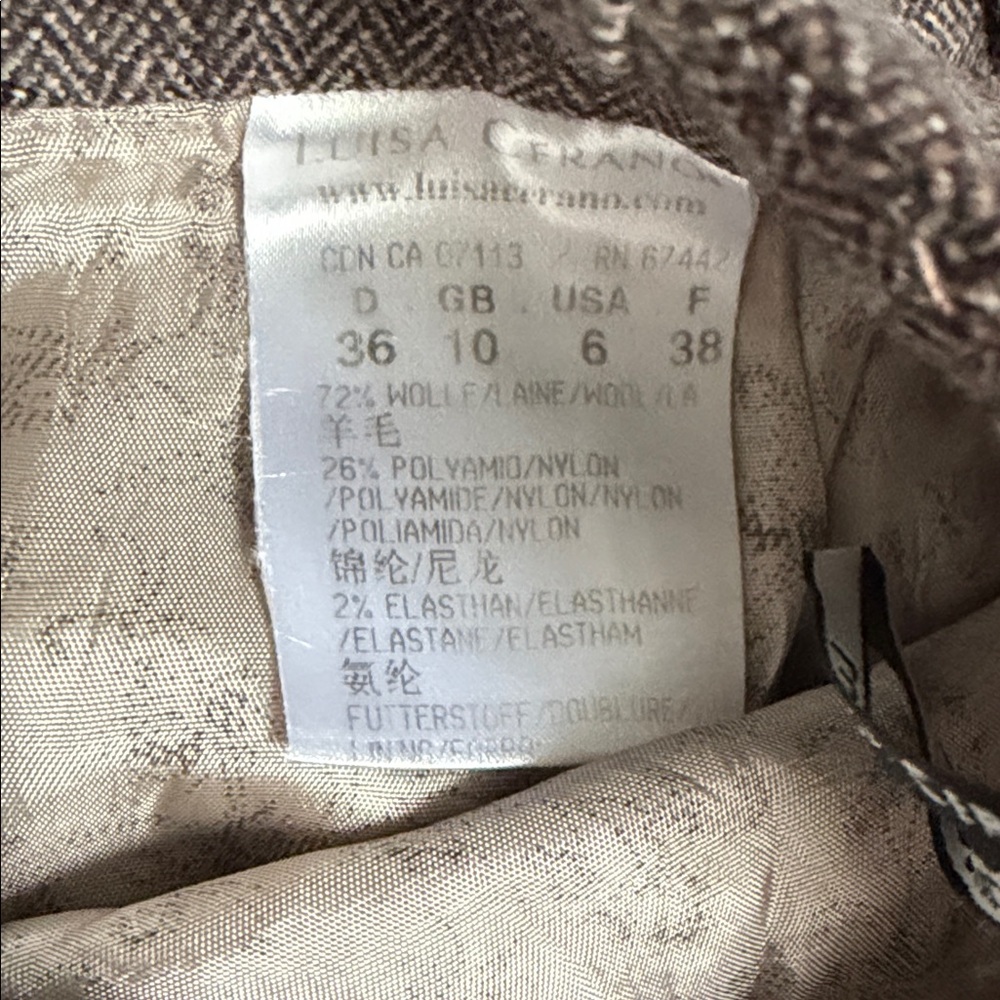 Luisa Cerano Chic Brown A-Line Women's flare wool blend Skirt size 6 - Picture 9 of 14